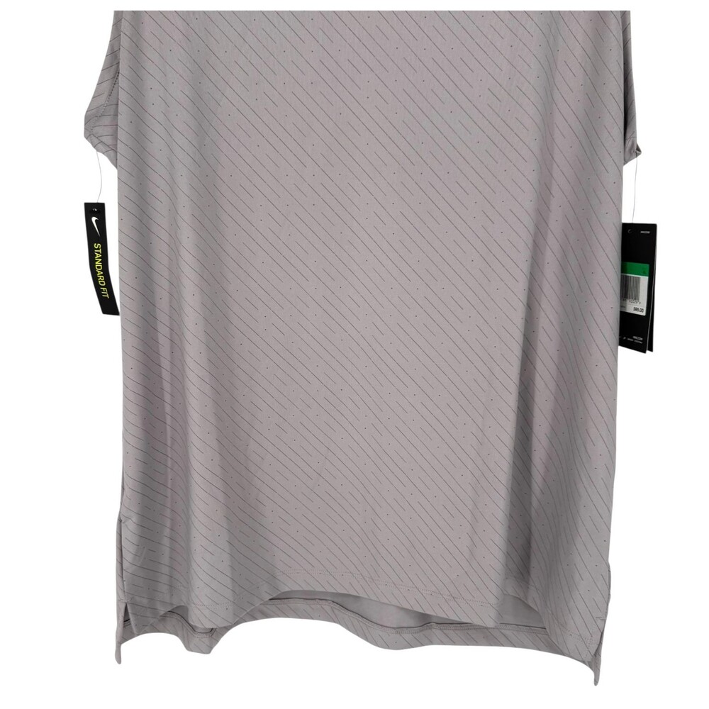 Nike Dri-FIT Golf Polo Womens XL Gray Sleeveless Racerback Stripe Dot 929686 NWT - Picture 5 of 11